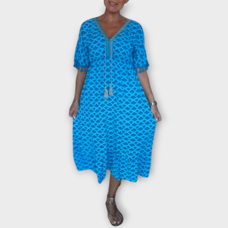 Winona - V-Hals Tassel Jurk voor de Zomer