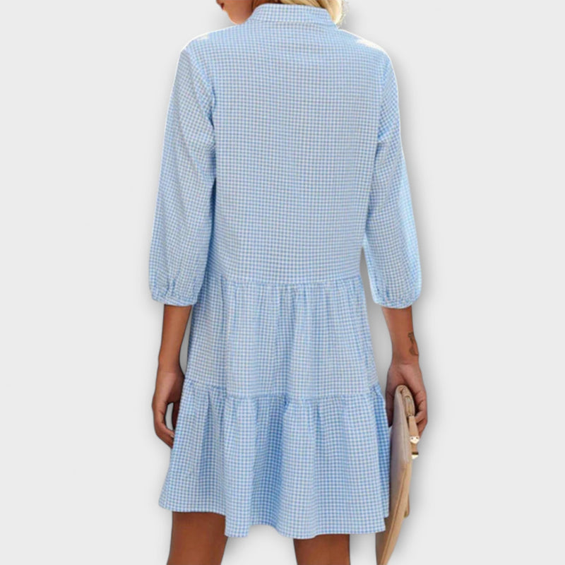 Zuri - Vrouwen V-hals Mini Jurk met Relaxte Pasvorm