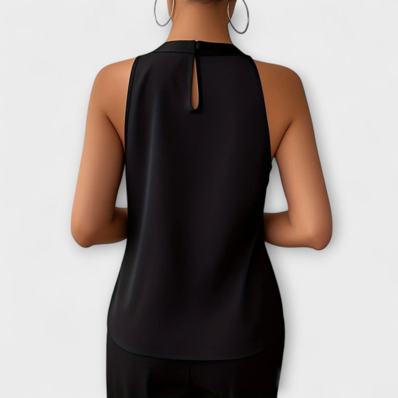 Skye - Chic Satijnen Blouse met Off-Shoulder Design