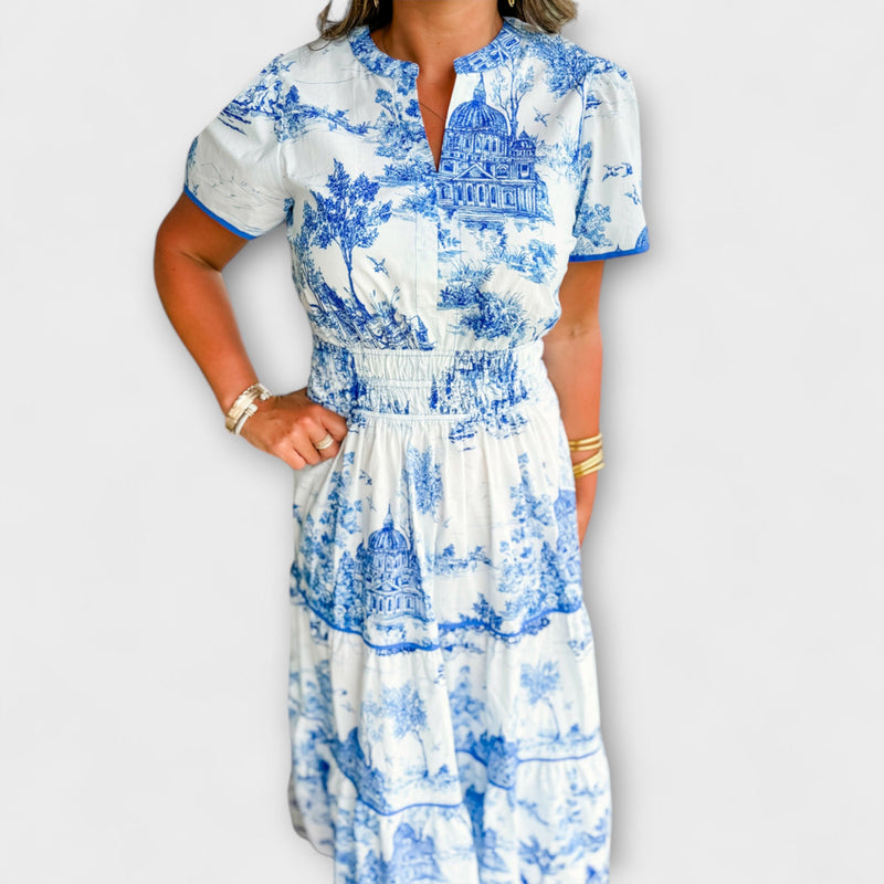 Eliza - Tijdloze Toile Maxi Jurk
