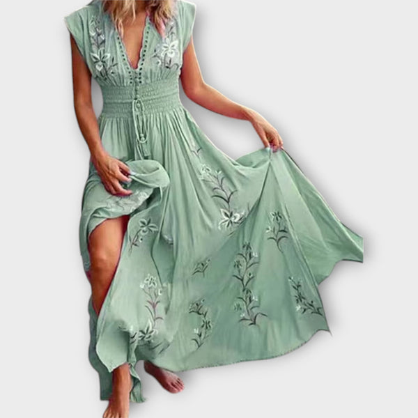 Felizia – Boho Jurk met Betoverende Borduursels