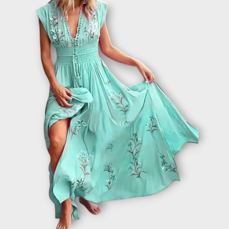 Felizia – Boho Jurk met Betoverende Borduursels