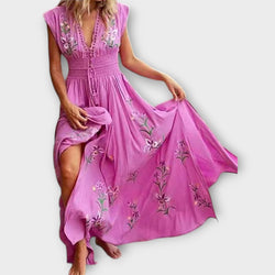 Felizia – Boho Jurk met Betoverende Borduursels