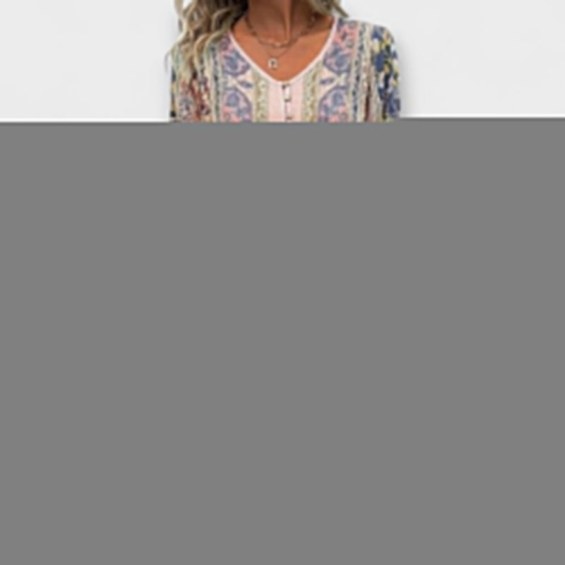 Casey - Boho Jurk met Kant en Vintage Bloemenpatroon
