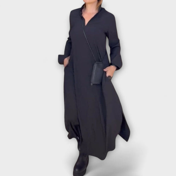 Evie - Vintage-geïnspireerde Relaxed Fit Maxi Jurk