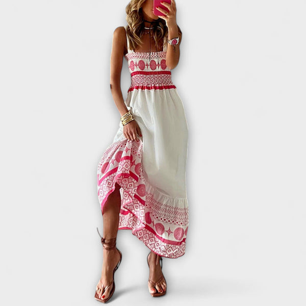 Addison - Laced Up Vierkante Hals Sling Jurk