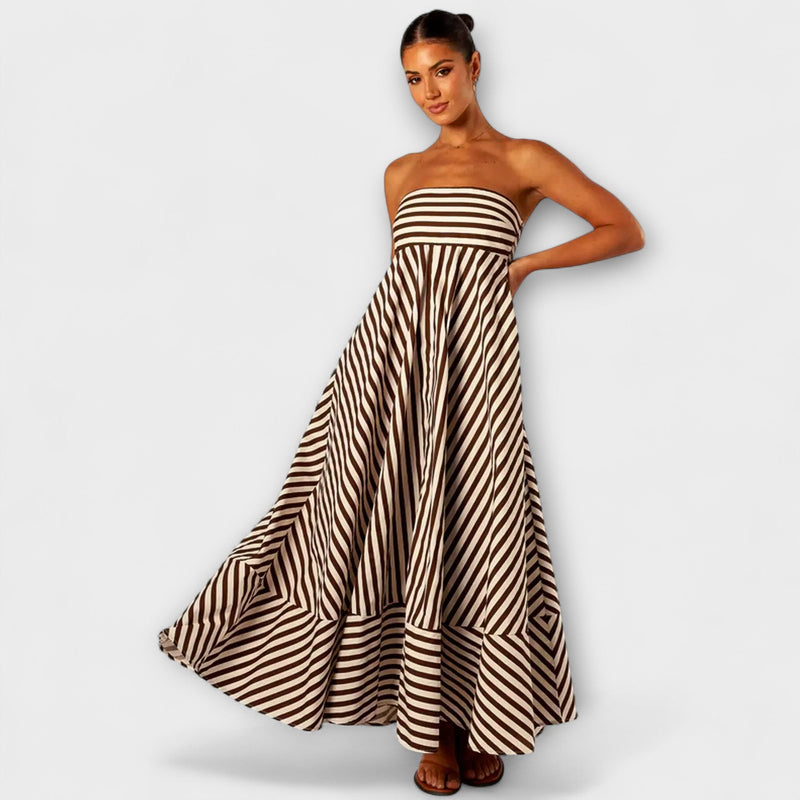 Nocturne Charm Ruffle Maxi Jurk