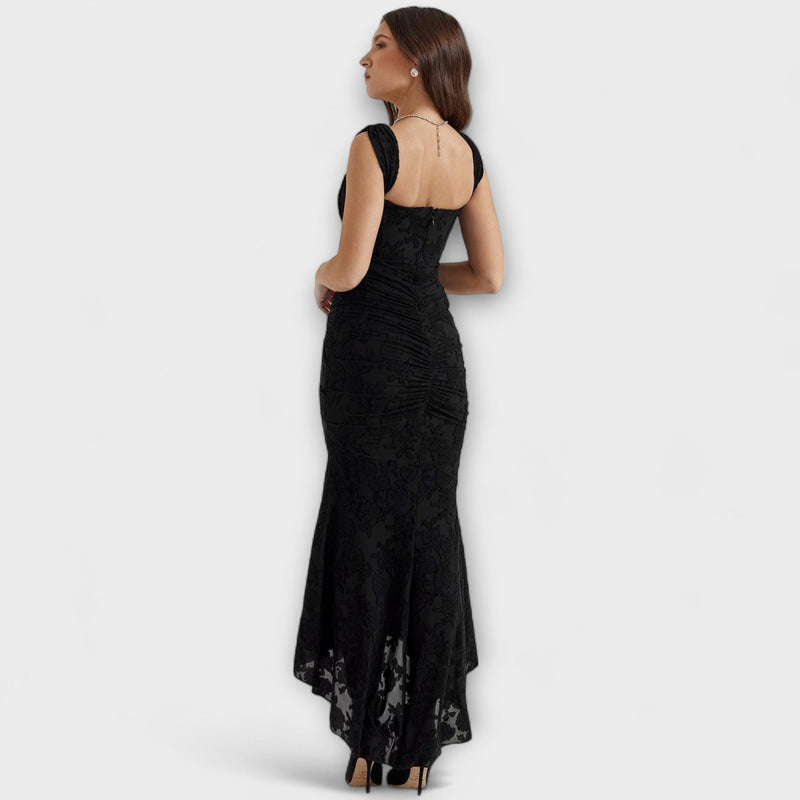 Renske - Lange Jurk met Elegante en Verfijnde Korset