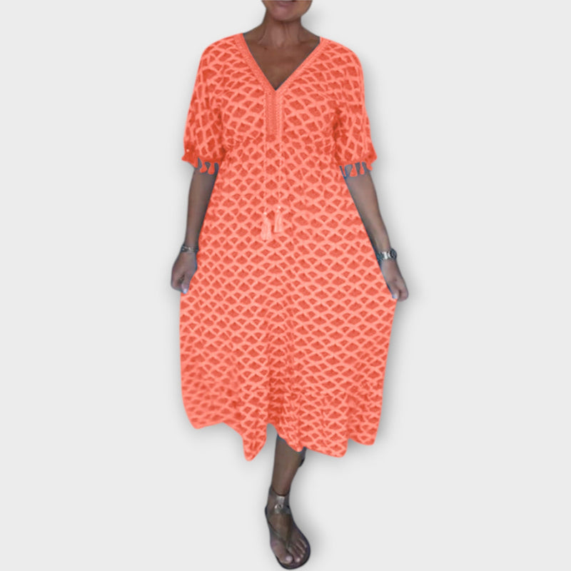 Winona - V-Hals Tassel Jurk voor de Zomer