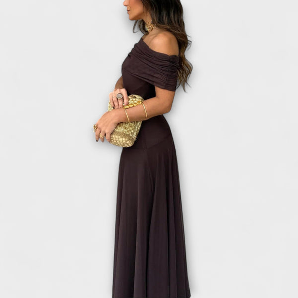 Meadow - Toledo One-Shoulder Mesh Maxi Jurk