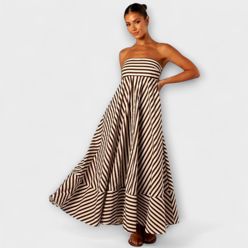 Damaris - Chique en Cozy Rimpeld Maxi Jurk