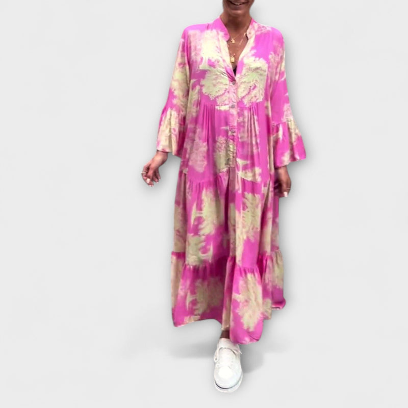 Nerina - Elegante Bloemen Maxi Jurk
