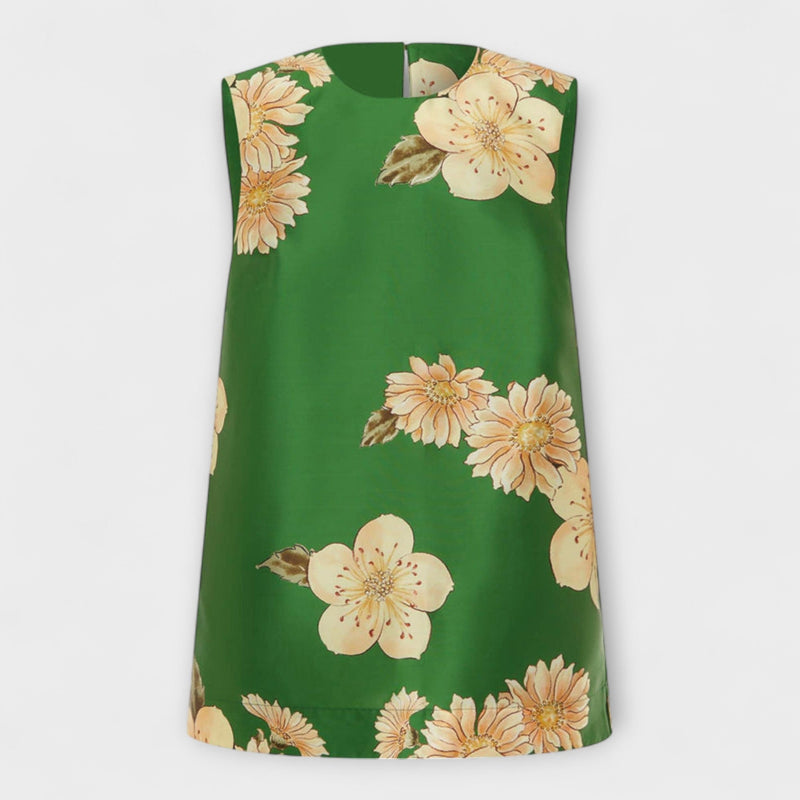 Clea - Sage Mouwloze Jumpsuit