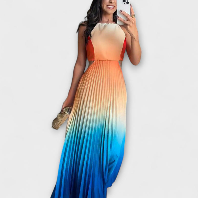 Haven - Stijlvolle Rugloze Tie-Dye Maxi Jurk