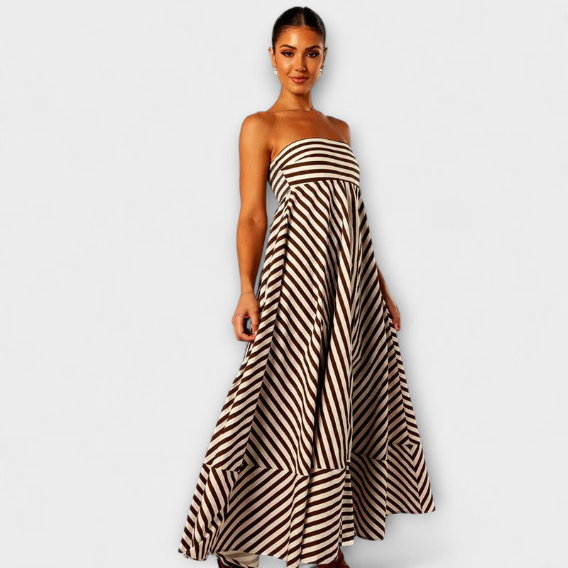 Nocturnal Charm Ruffle Maxi Jurk
