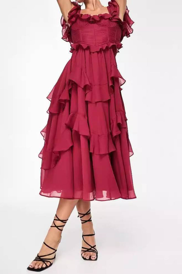 Elisa - Jurk met Rimpeldetails