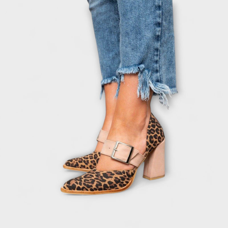 Avano - Luipaardprint Hakken Sandalen
