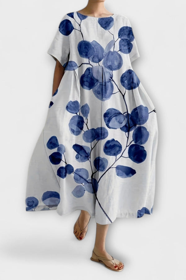 Lisy - Blauwe Harmonie Jurk