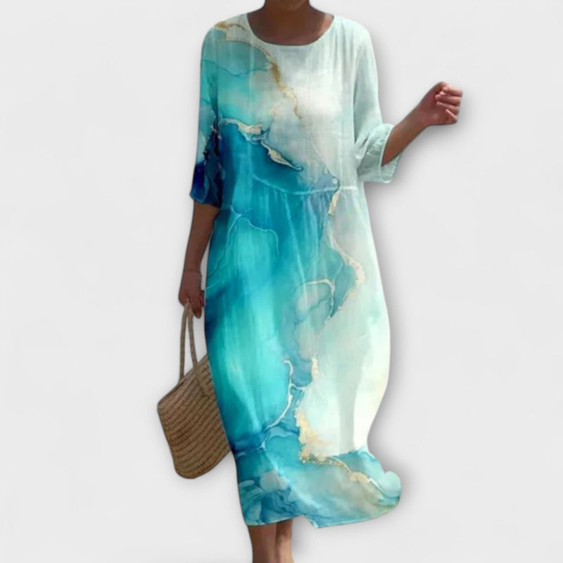 Miranda - Stijlvolle Bloemen Maxi Jurk