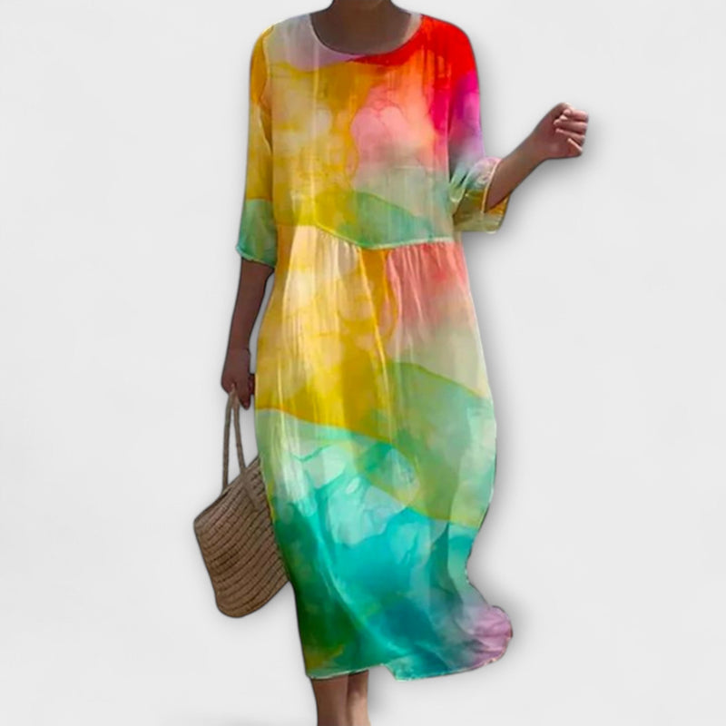 Miranda - Stijlvolle Bloemen Maxi Jurk