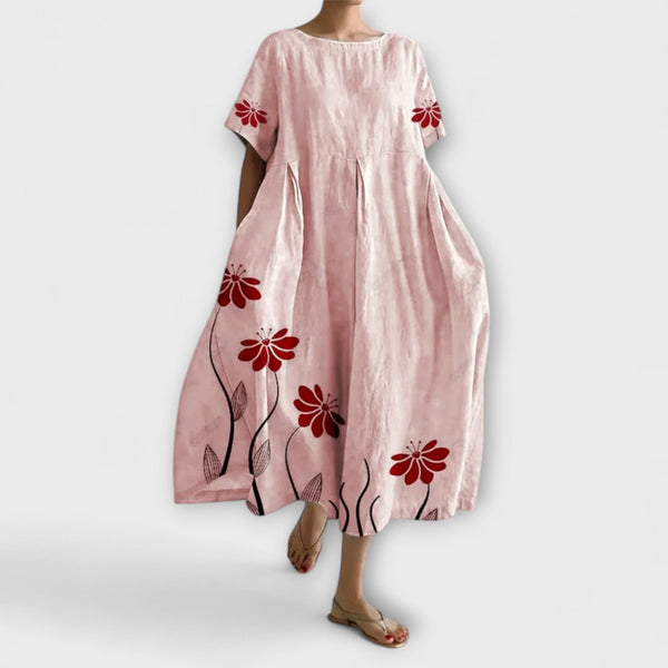 SABRINA - Elegante Lange Bloemenjurk