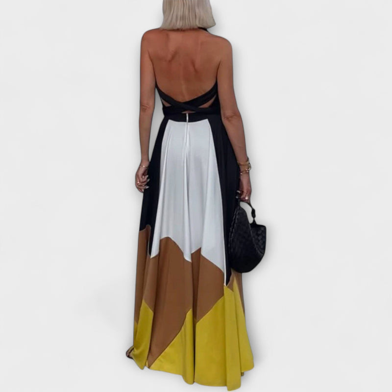 Nava - Lange Jurk met Open Rug