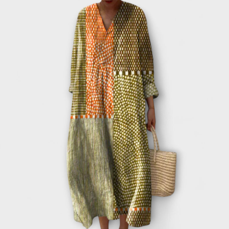 Caroline - Bohemian Maxi Jurk met Levendige Prints