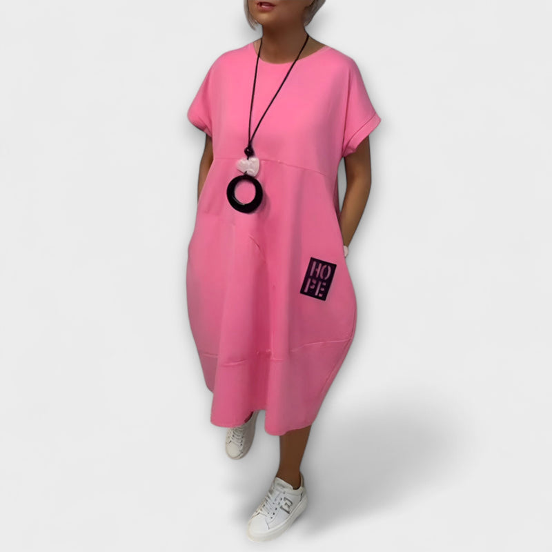Cleo - Chic Korte Mouwen Jurk