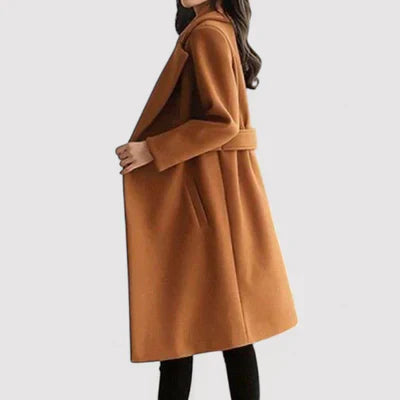 Clara - Wol Coat met Ceintuur