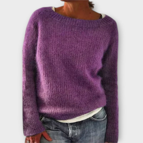 Regine – Effen Kleur Gebreide Trui