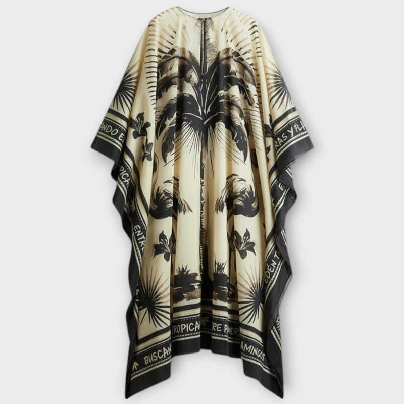 Melissa - Extra grote Flamingo Print Kaftan Maxi Jurk