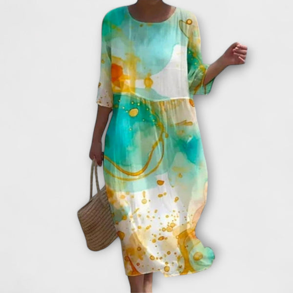 Miranda - Stijlvolle Bloemen Maxi Jurk