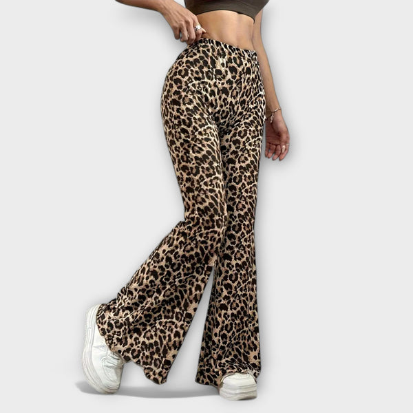 Leopard Bootcut Broek