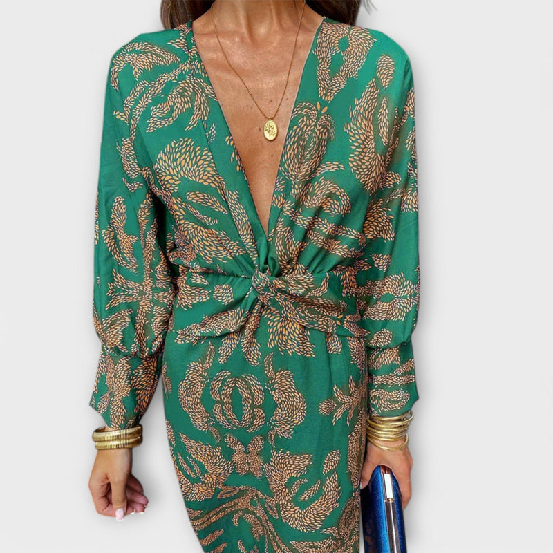 Elegante jurk met lange mouwen
