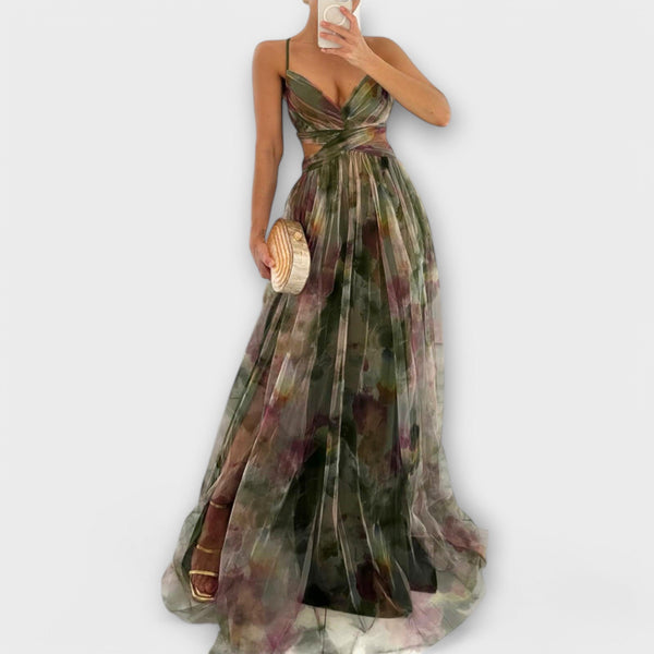 Annai Mesh Maxi Jurk - Elegant en Figuurversterkend