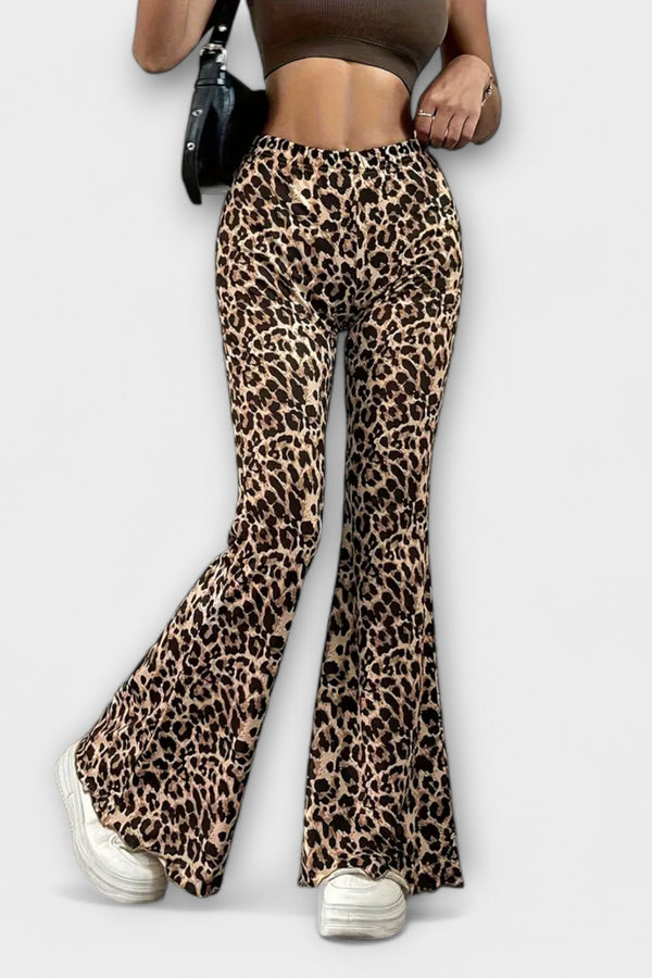 Leopard Bootcut Broek