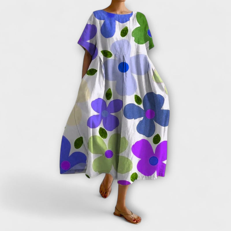 ELIANA - Midi Bloemenjurk