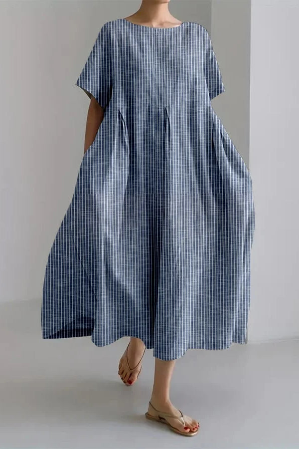Bianca – Vintage-geïnspireerde Gestreepte Jurk
