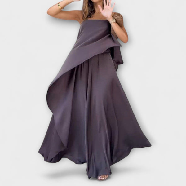 Ruby - Chique Mouwloze Bandeau Top en Rok