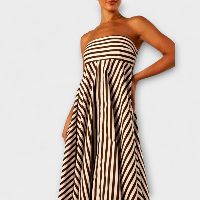 Nocturne Charm Ruffle Maxi Jurk