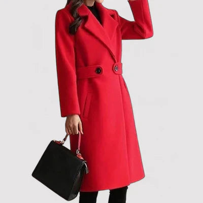 Clara - Wol Coat met Ceintuur