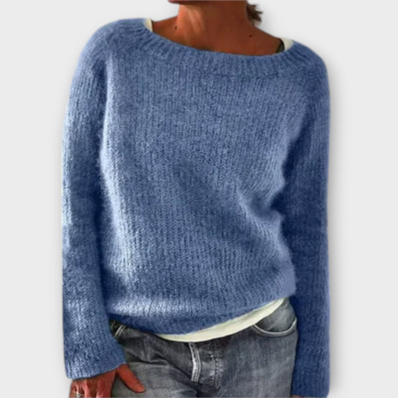 Regine – Effen Kleur Gebreide Trui