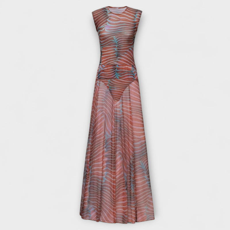 Phoenix - Glanzende Golf Mesh Bodysuit