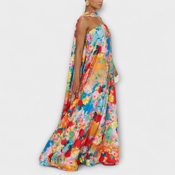 Harlow - Off-Shoulder Bloemen Maxi Jurk