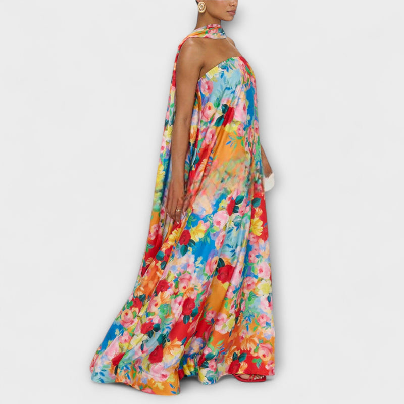 Harlow - Off-Shoulder Bloemen Maxi Jurk