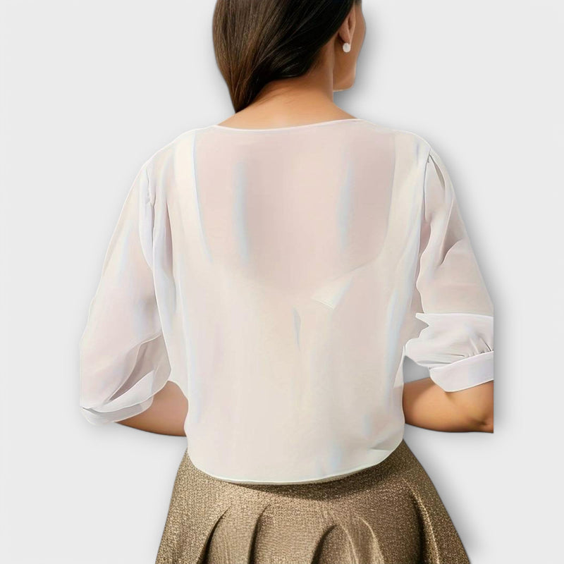 Olivia - Blouse met Open Voorzijde