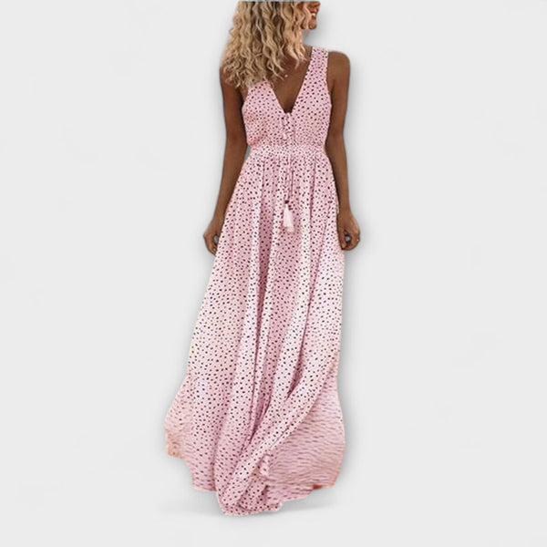 Ismena - Boheemse Polkadot Maxi-jurk