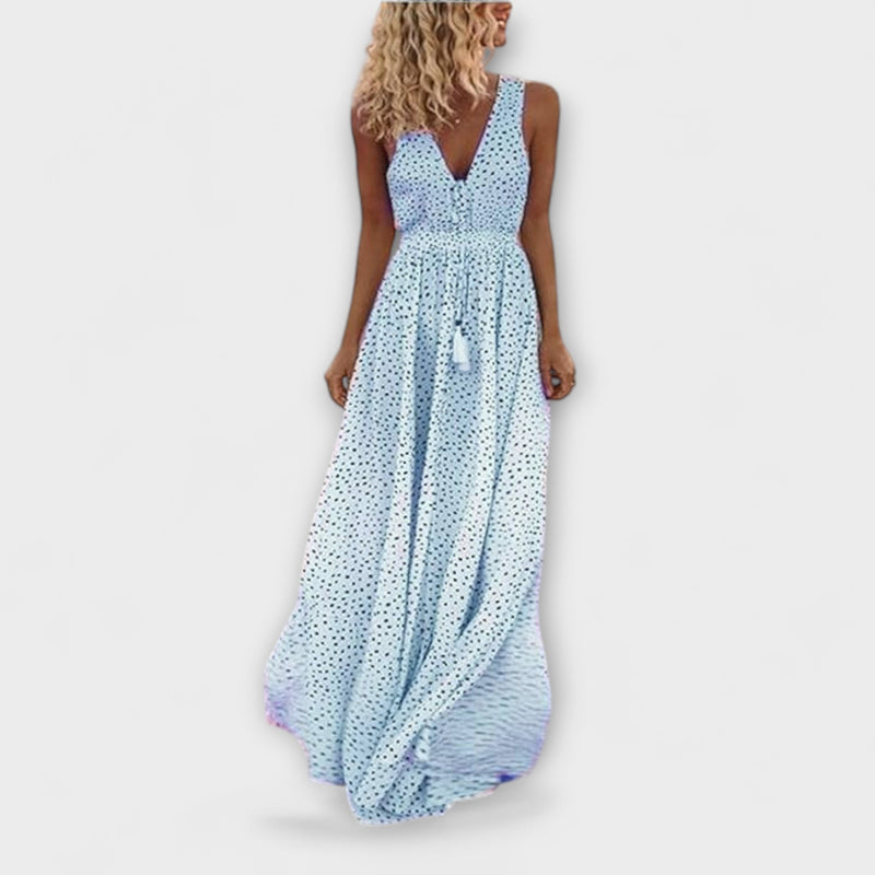 Ismena - Boheemse Polkadot Maxi-jurk