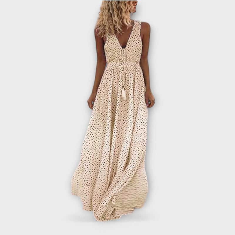 Ismena - Boheemse Polkadot Maxi-jurk