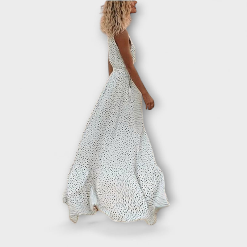 Ismena - Boheemse Polkadot Maxi-jurk
